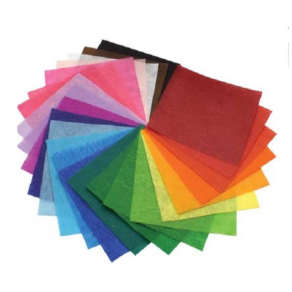 Feuilles de papier de soie à la couleur - 24 feuilles - Papiers de soie -  10 Doigts