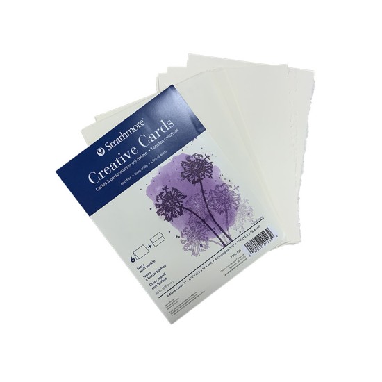 Cartes et Enveloppes 5 x 7'' Ivoires à bords barbés à Personnaliser/6