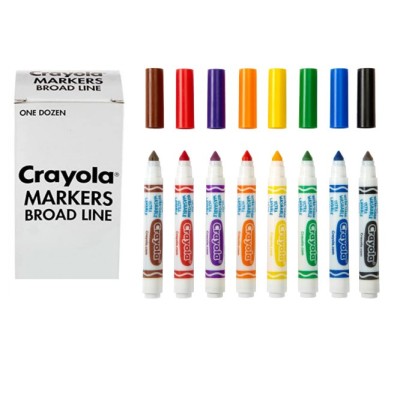 Crayola - Silly Scents, Feutres Parfumés Lavables Double Pointe Maxi, Set de 10 Pièces, 20 Couleurs et 20 Parfums, pour l'école et le Temps Libre, à partir de 3 ans, 58-8344