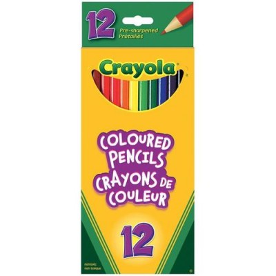 Ensemble de Crayons de Couleur en Bois : 12