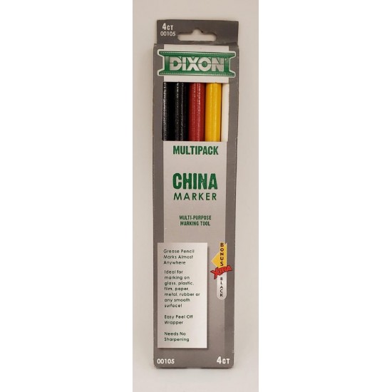 China Marker : Crayon Gras Multi-Usage\pqt.4 +1