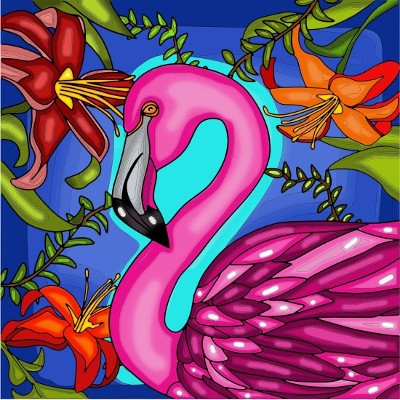 Diamond Art Jacarou - Flamingo