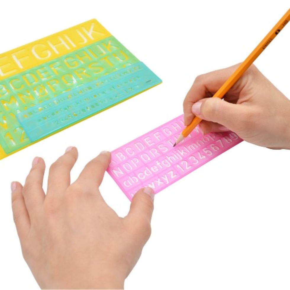 40 Pochoirs Lettres Et Chiffres FuxFuis – Pochoir Plastique Réutilisable Pour Scrapbooking, Journaling, Peinture, Bricolage – Set De 10,5 X 18 Cm Pour Enfants Et Adultes