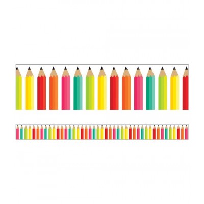 Bordure : Crayons Colorés