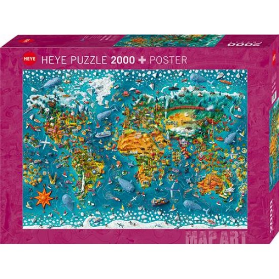 Casse-Tête /  2000 mcx : Map Art - Monde Miniature