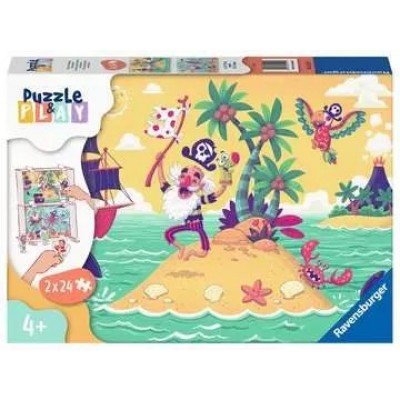 Casse-Tête / 2 x 24 mcx : Puzzle & Play - Chasse au Trésor des Pirates