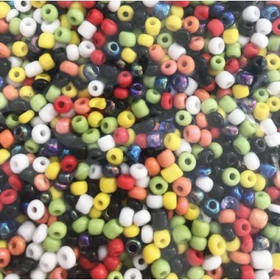 Perles de Verre 4mm : Assorties\500 gr