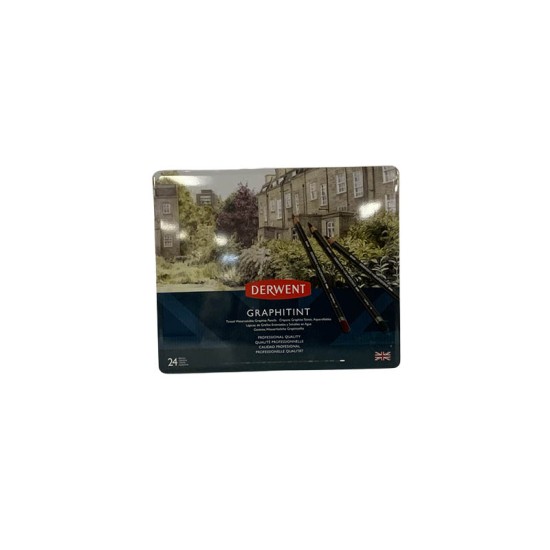 Crayons Aquarelle Derwent Graphitint : Boite de 24