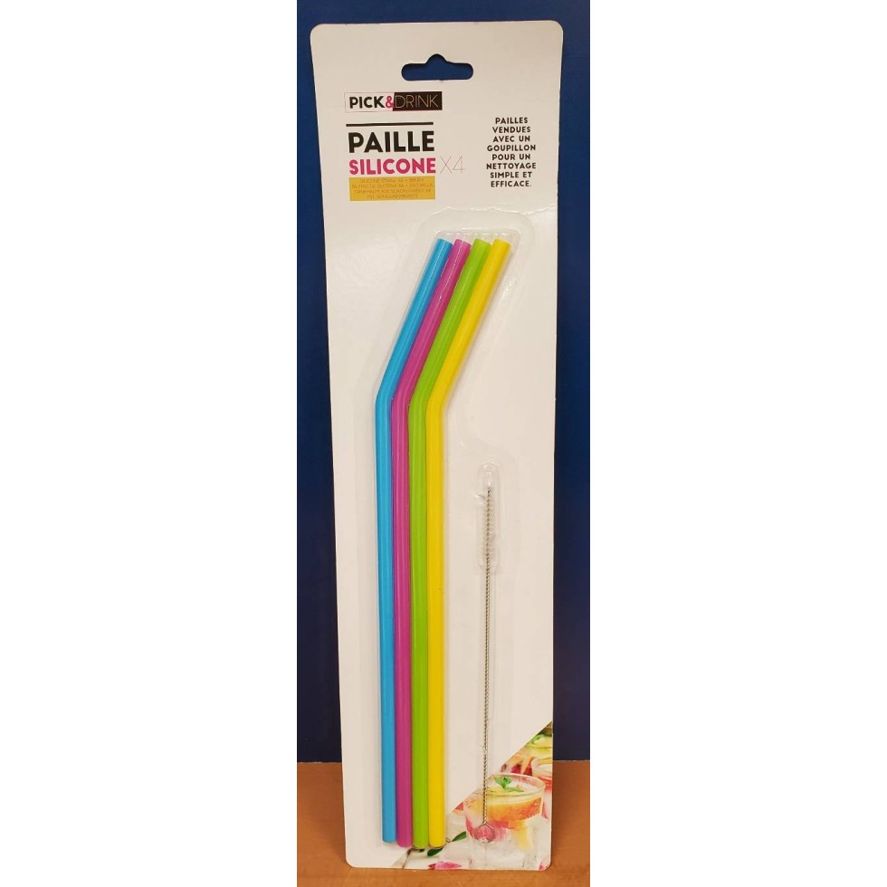 CVUTOVO 12 Ensembles Pailles Silicone Pour Enfants - Avec Clips, Réutilisables, Souples Pour Bols, Soupe Et Porridge