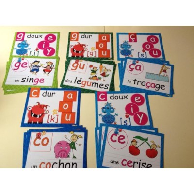 Affiches 8.5x11'' :  ''C'' et ''G'' dur et doux - ens. de 21