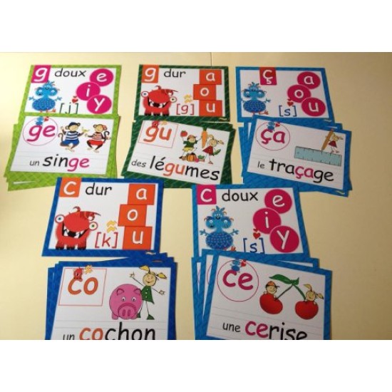 Affiches 8.5x11'' :  ''C'' et ''G'' dur et doux - ens. de 21