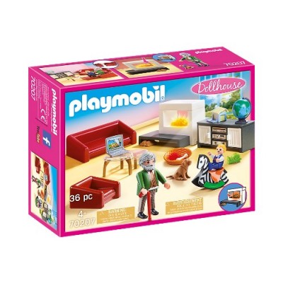 Playmobil Dollhouse - Salon avec Cheminée #70207