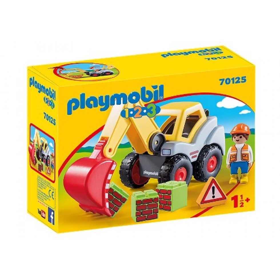 Playmobil 1-2-3 - Pelleteuse #70125, à l'échelle du monde
