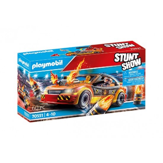 Playmobil - StuntShow Voiture crash test avec mannequin #70551