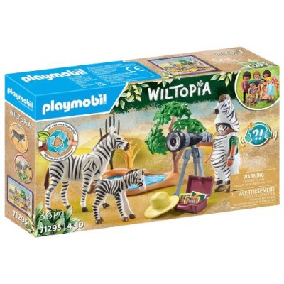 Playmobil - Wiltopia : Photographe avec Déguisement et Zèbre #71295