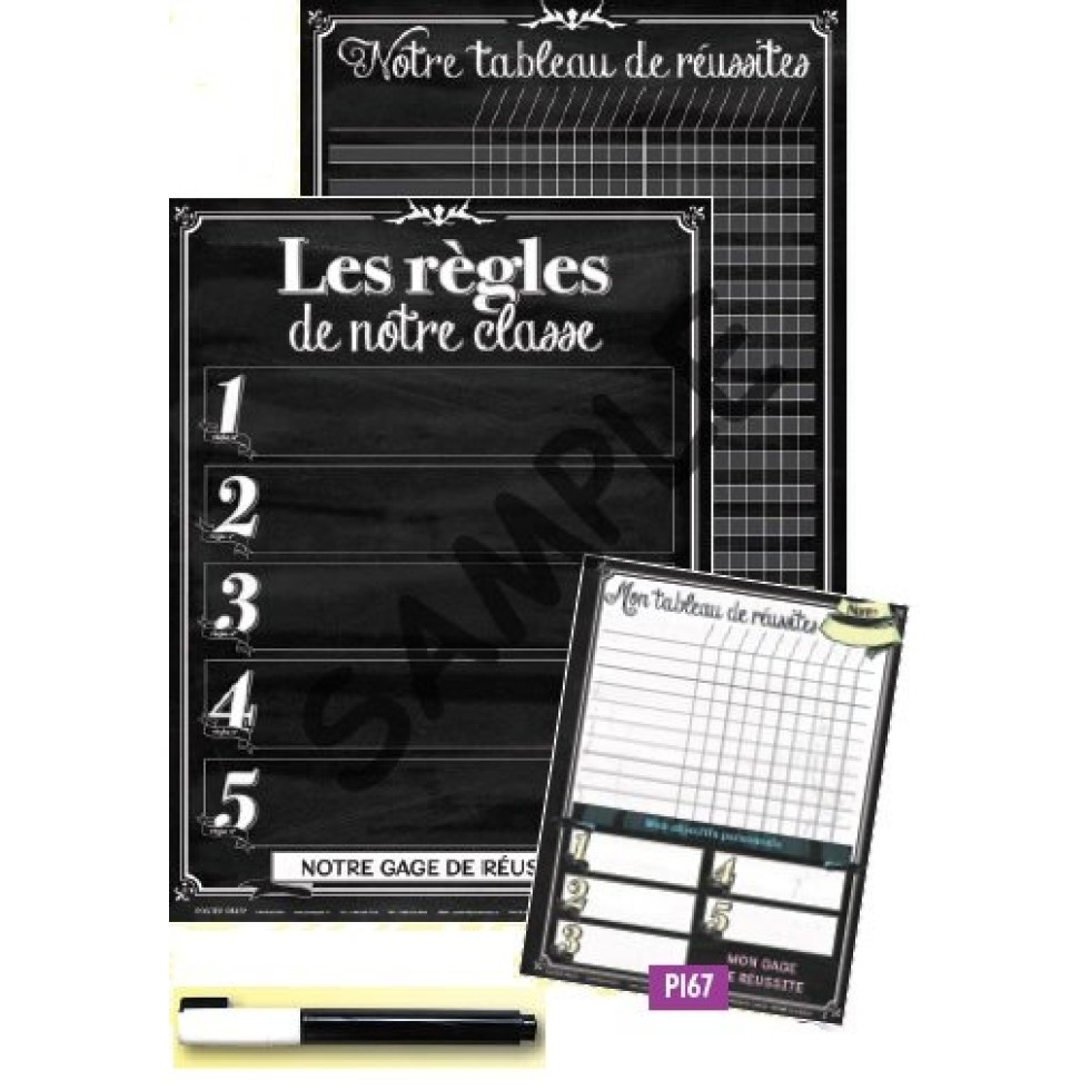 Ensemble De 30 Affiches De Règles Pour Classe - Décoration Tableau éducative - Carton épais Effaçable - Maternelle, Primaire