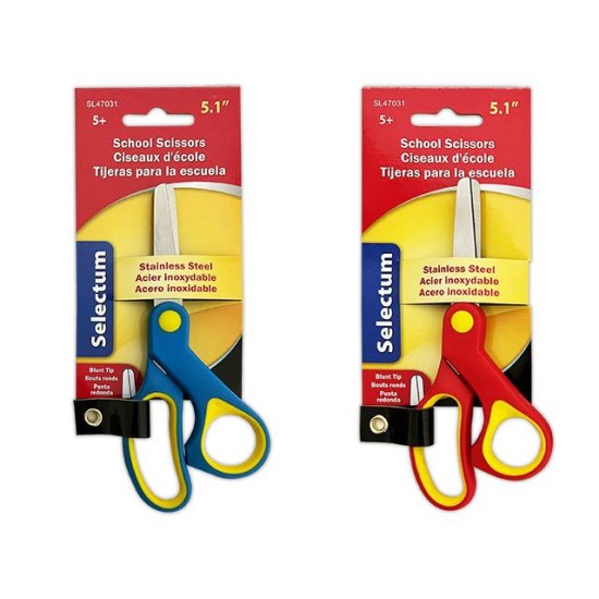 26 Ciseaux Ambidextres Bout Rond - 13 Cm - Lames Inox - Pour école, Bureau, Atelier (lot économique)