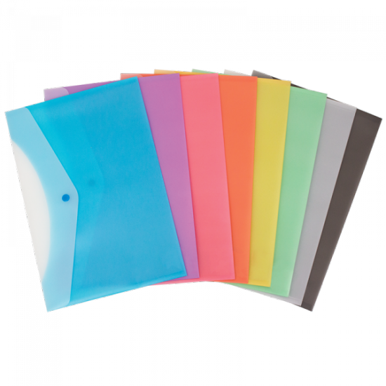 Enveloppe de Plastique à 2 sections : Format Lettre (Option de Couleur)