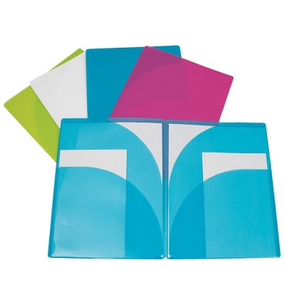Porte-folios de Plastique avec 4 Pochettes Intérieures