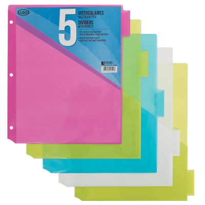 Pochettes de reliure à glissière en plastique Cardinal, perforées à 3  trous, pour feuilles de format lettre de 8-1/2 x 11, transparent 