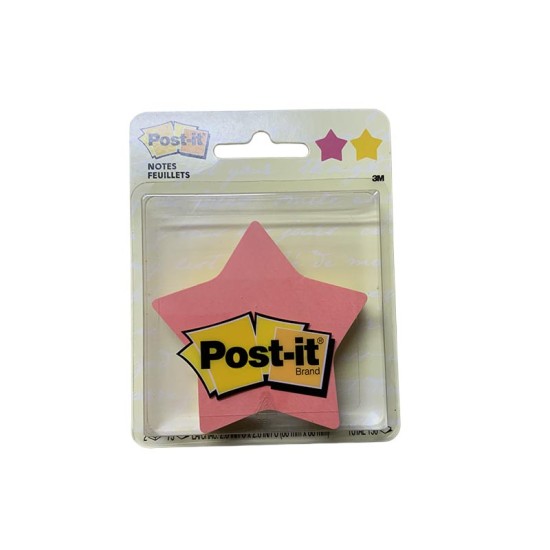 Feuillets adhésifs pour notes Post-it étoile/150