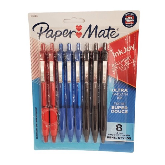 Stylos Bille InkJoy 300RT 1mm - Ens. 8 Couleurs Bureau