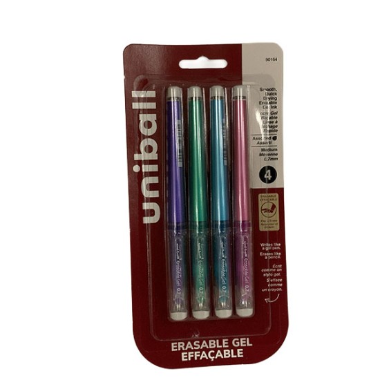 Stylo gel effaçable Uniball 0,7mm couleurs mode/4