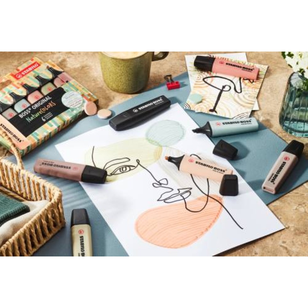 Surligneurs Stabilo Boss Lot De 8 Couleurs Assorties - Encre Fluorescente Haute Qualité