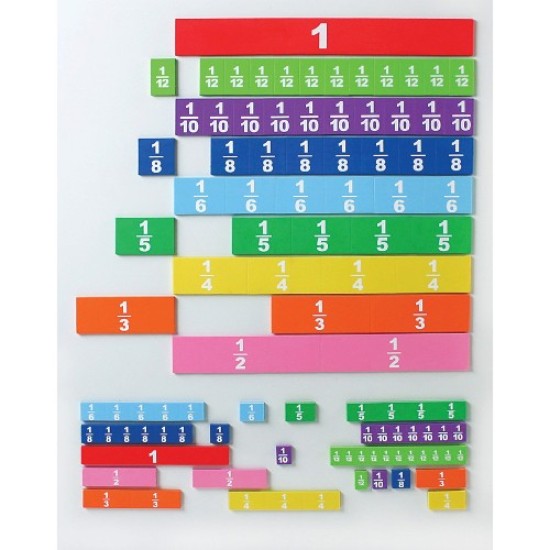 102 Pcs Tuiles Magnétiques Arc-en-Ciel de Fractions Cercles Mathématiques Manipulatives pour École Primaire
