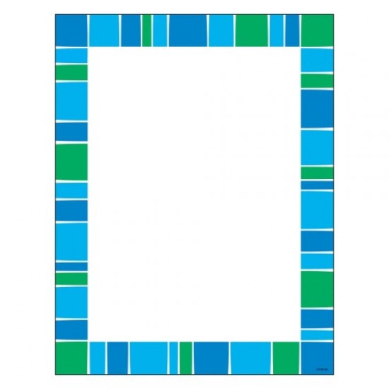 Papier à Lettre : Rayé Bleu 8.5 x 11''/50