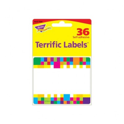 Étiquettes de Nom Autocollantes : Pixels/36